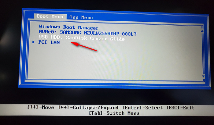 Boot from USB